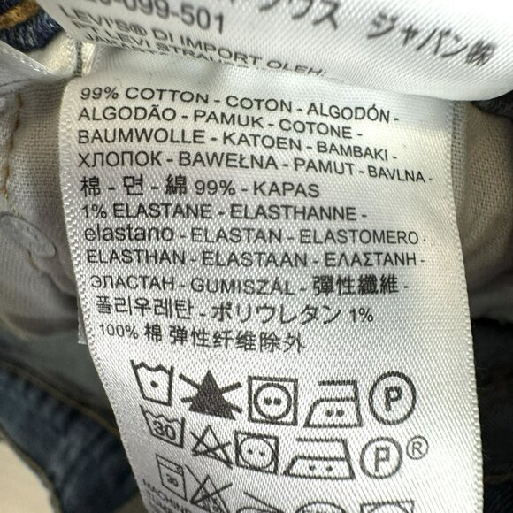 Levi's 513 Slim Straight Denim Blue Jeans Mens Size 38x32 NWT NEW - Picture 5 of 6